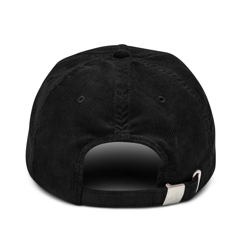 Lets not walk around the porridge corduroy hat black back
