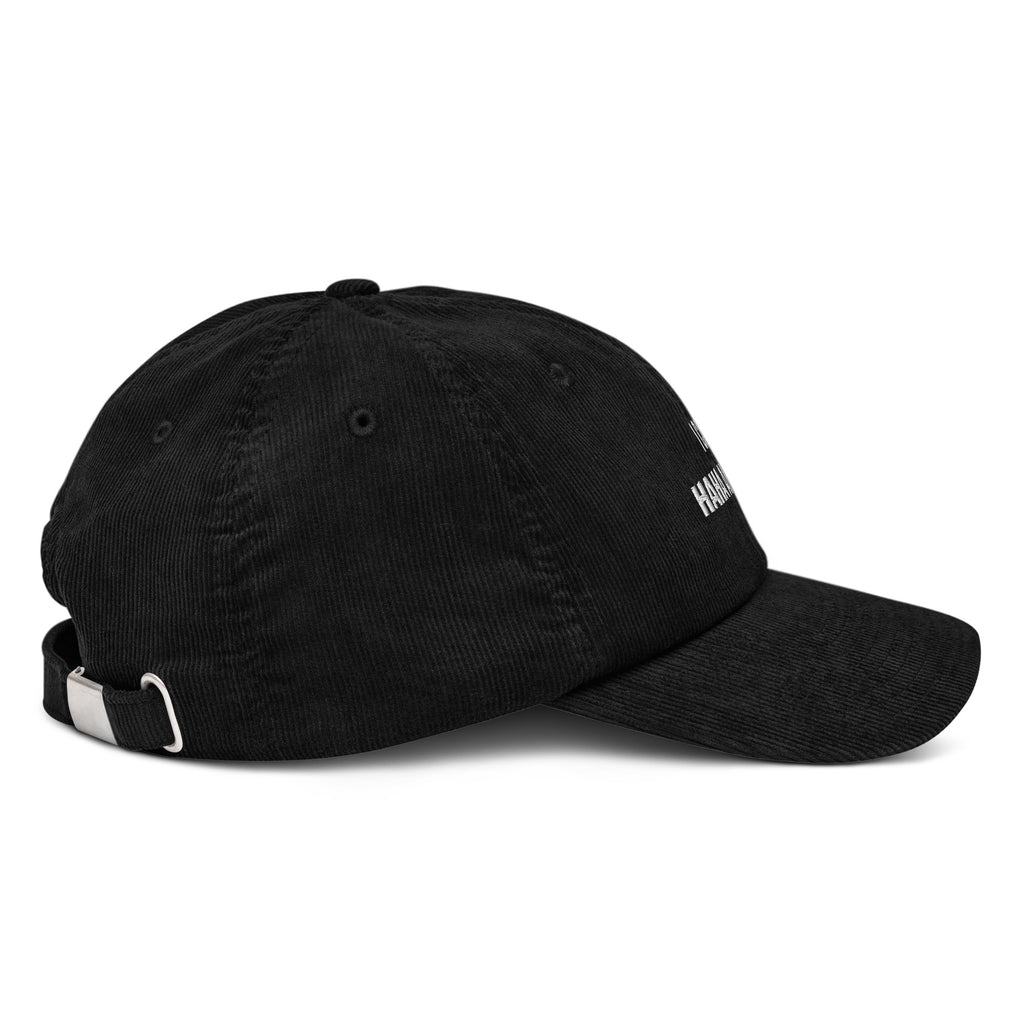 Black cap with detail on a white background