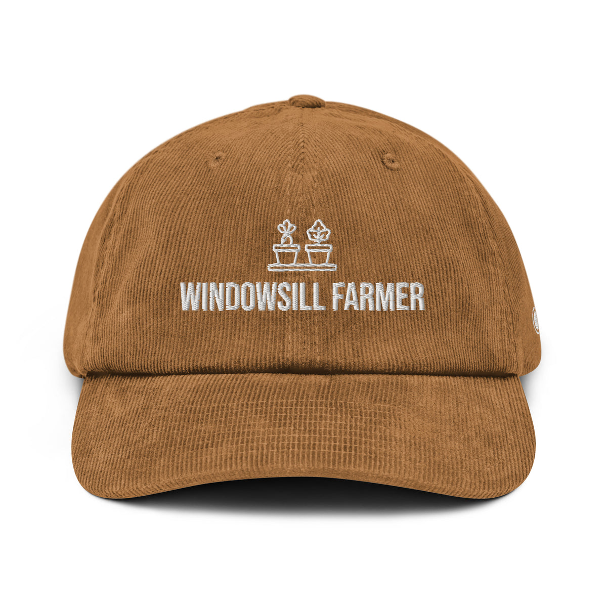 windowsill farmer corduroy hat front camel