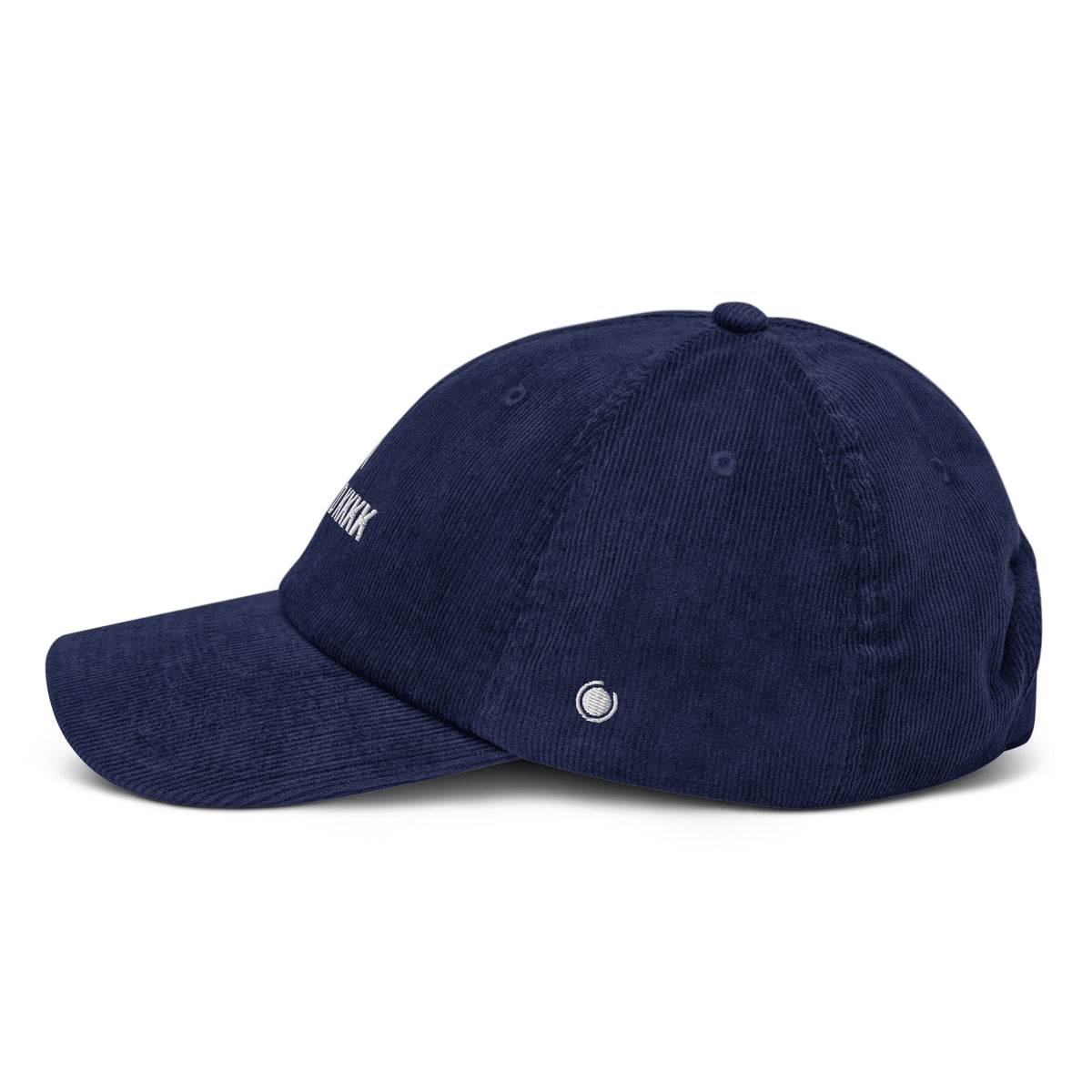 Green cap with text on a white background