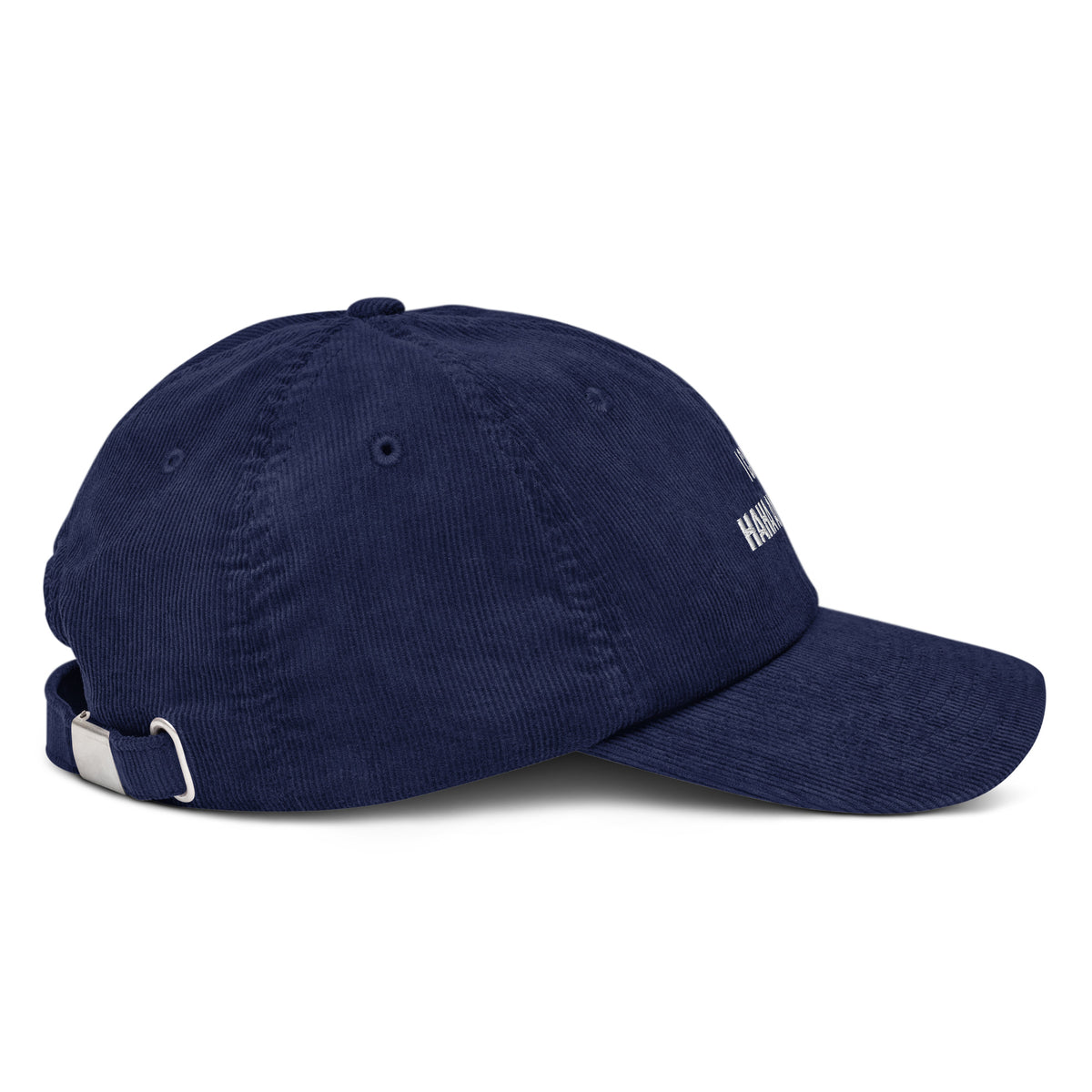 Blue cap with detail on a white background