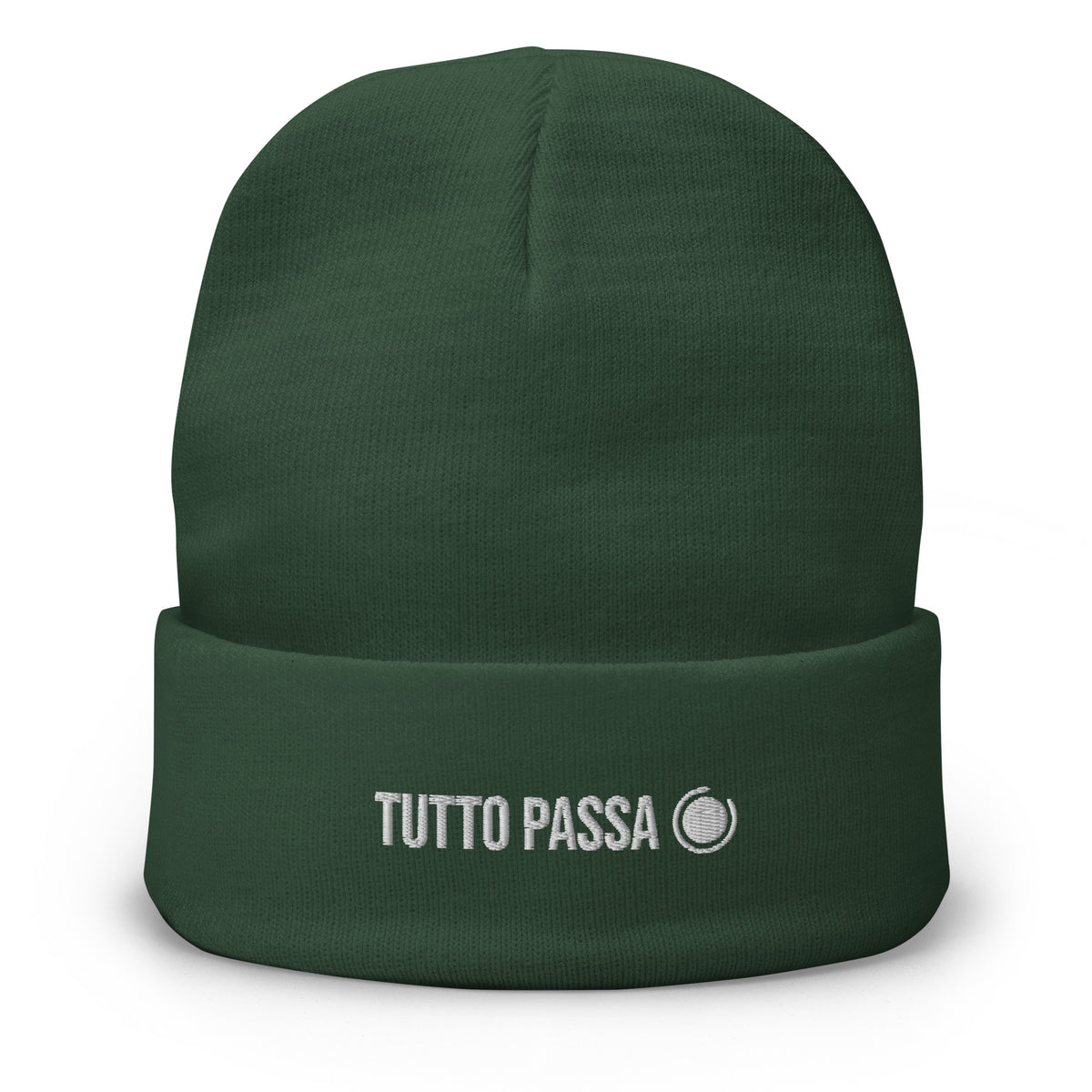Tutto Passa Italian Beanie Hat Green