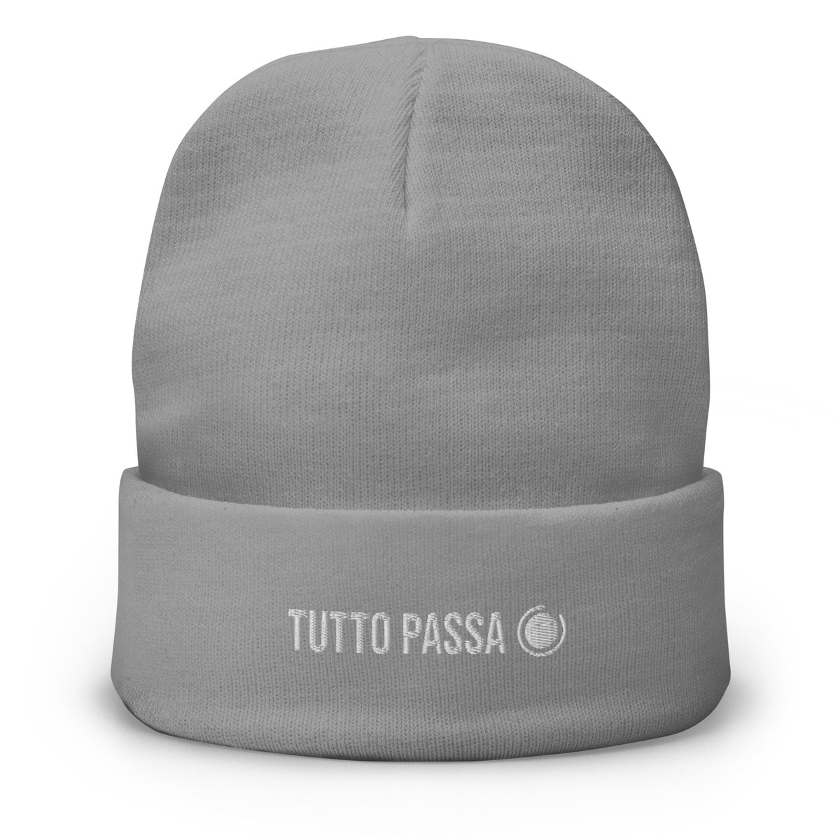 Tutto Passa Italian Beanie Hat Grey