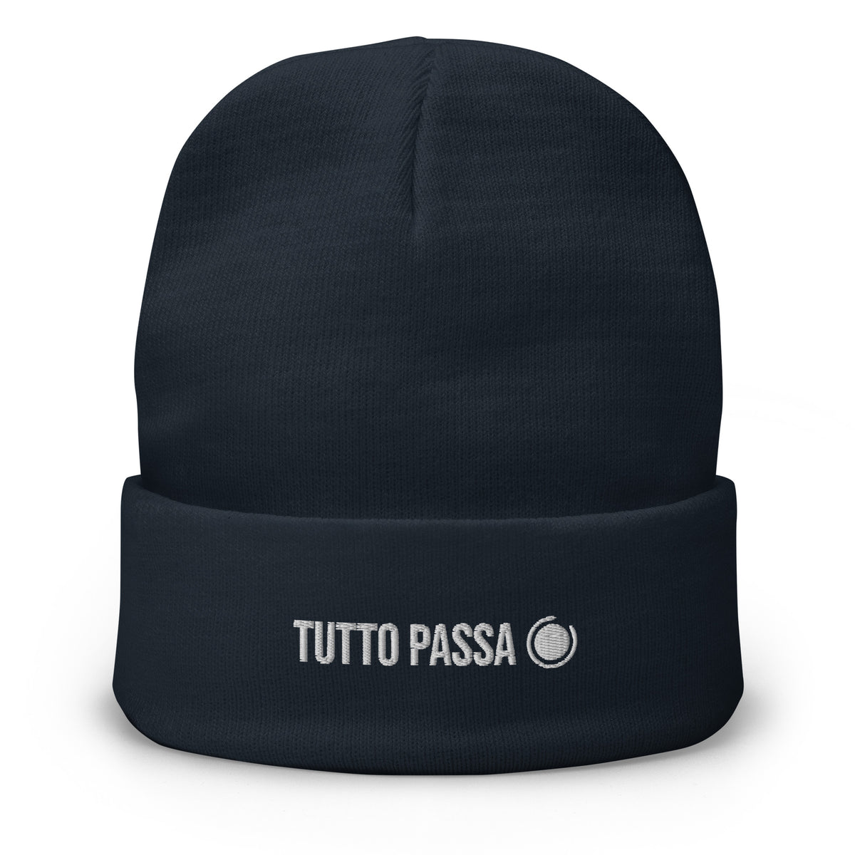 Tutto Passa Italian Beanie Hat Navy