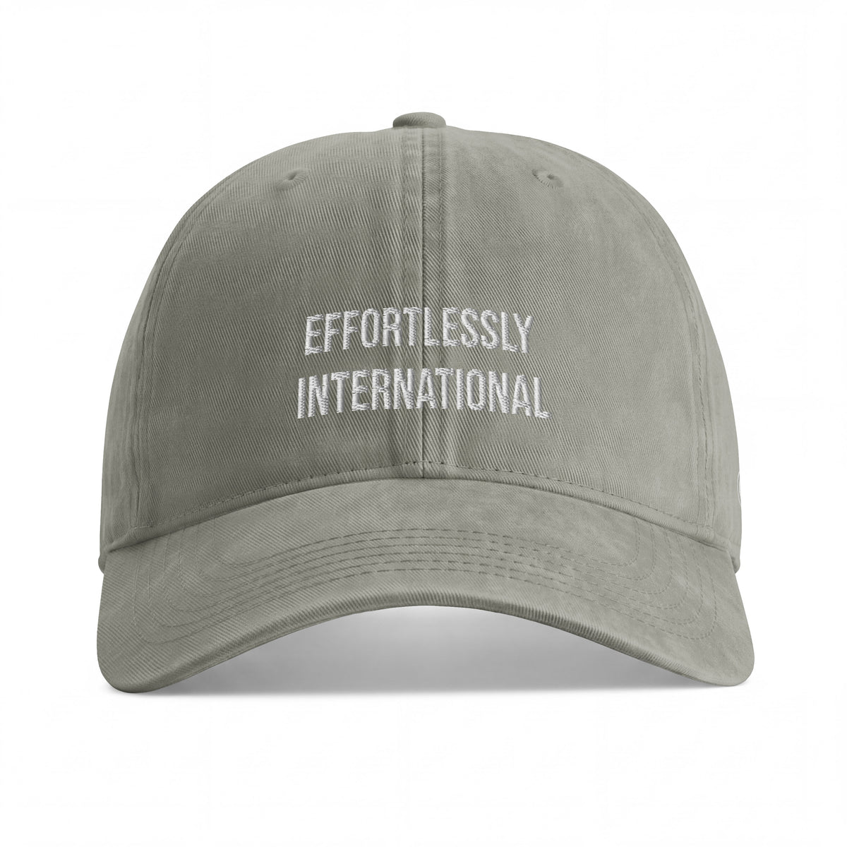 Effortlessly international cap sandstone front