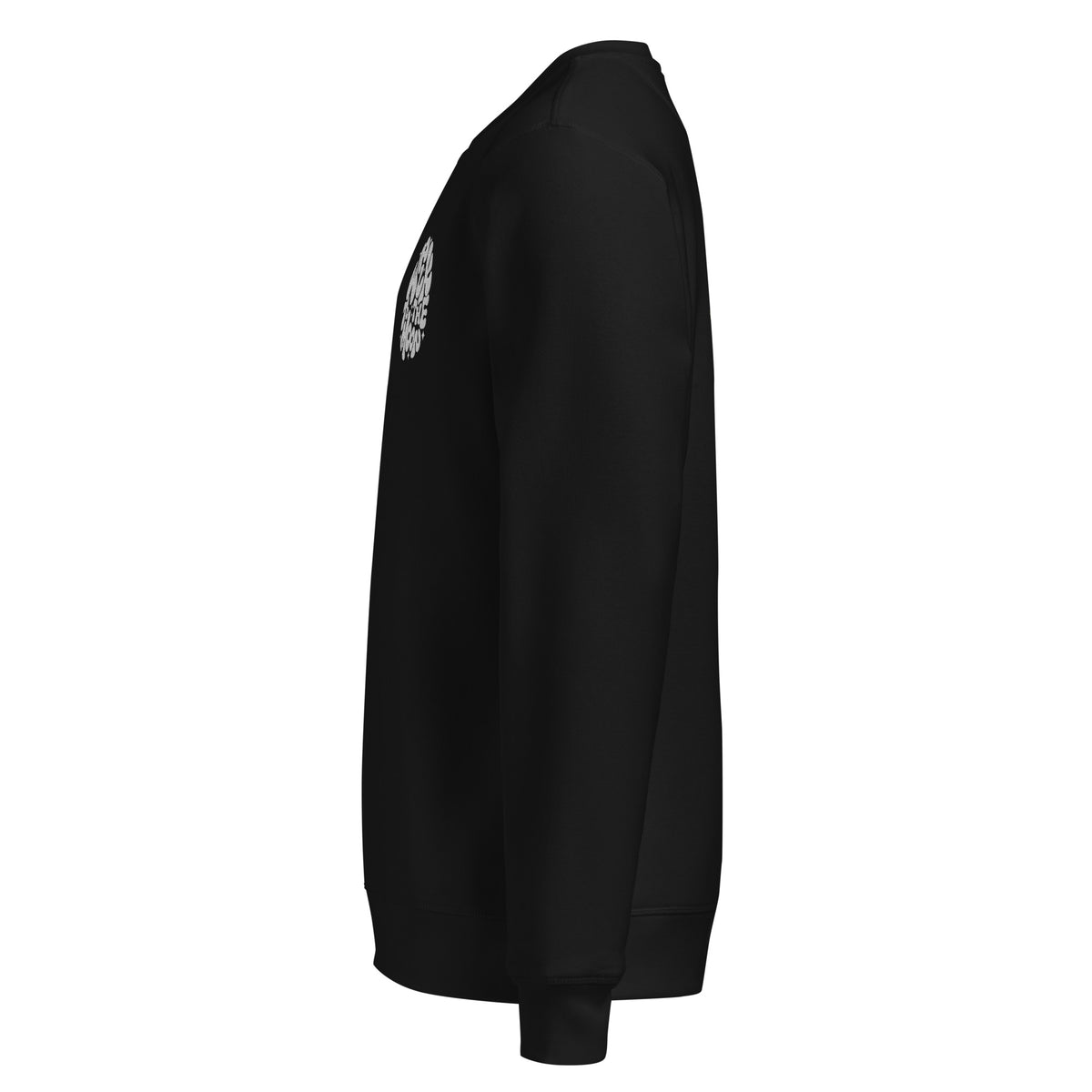 Black long-sleeve shirt on a white background