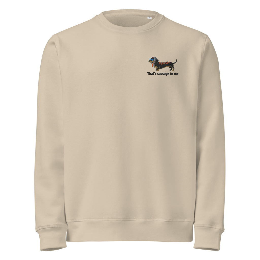 Stone sweatshirt with a green and brown owl design on a white background