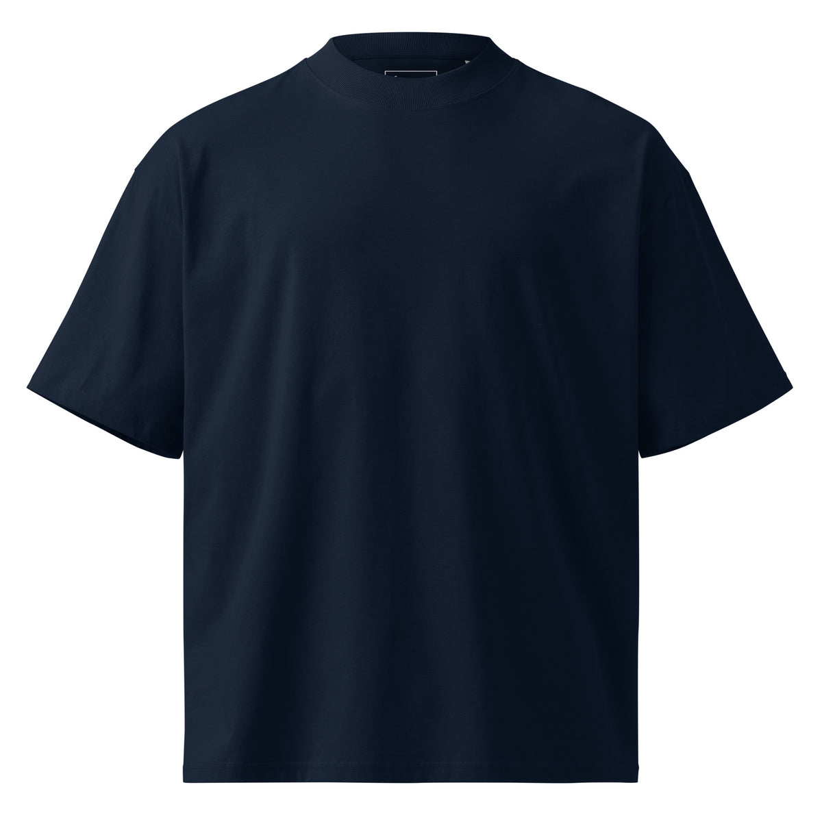 i can haha and jaja large print on oversized tshirt navy front