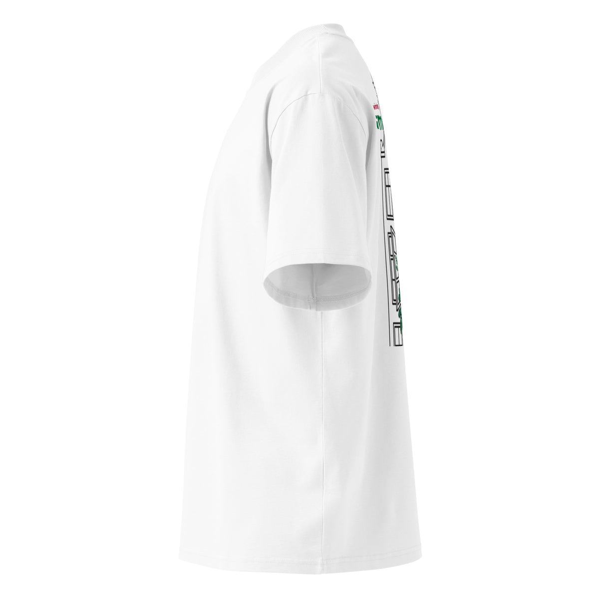 Windowsill farmer white tshirt side
