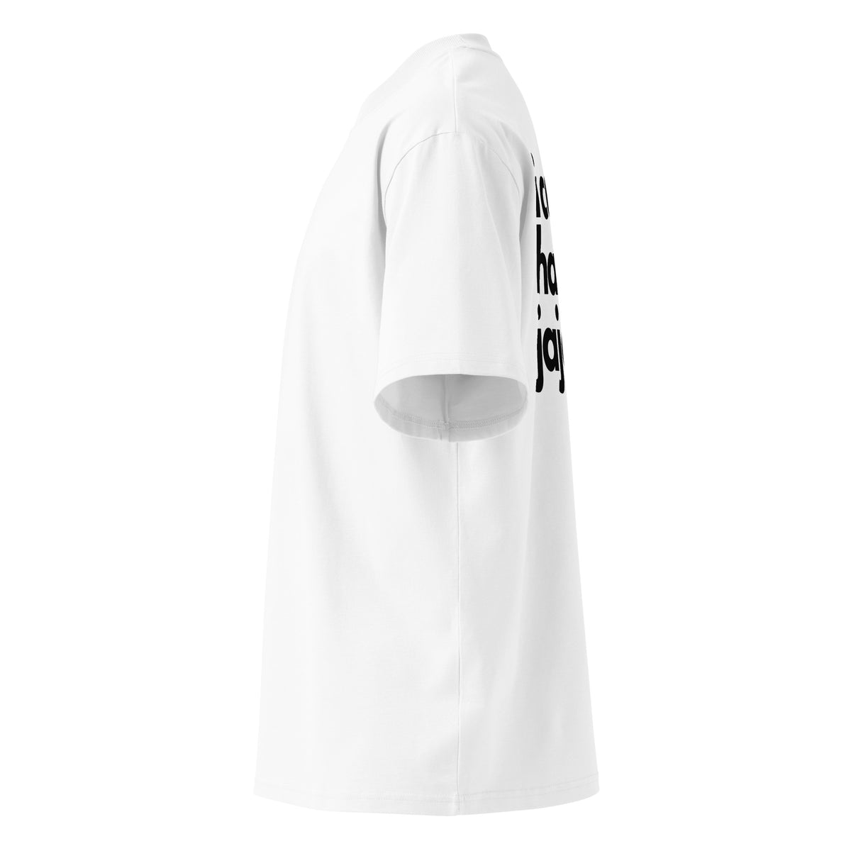 i can haha and jaja oversized tshirt big print side white