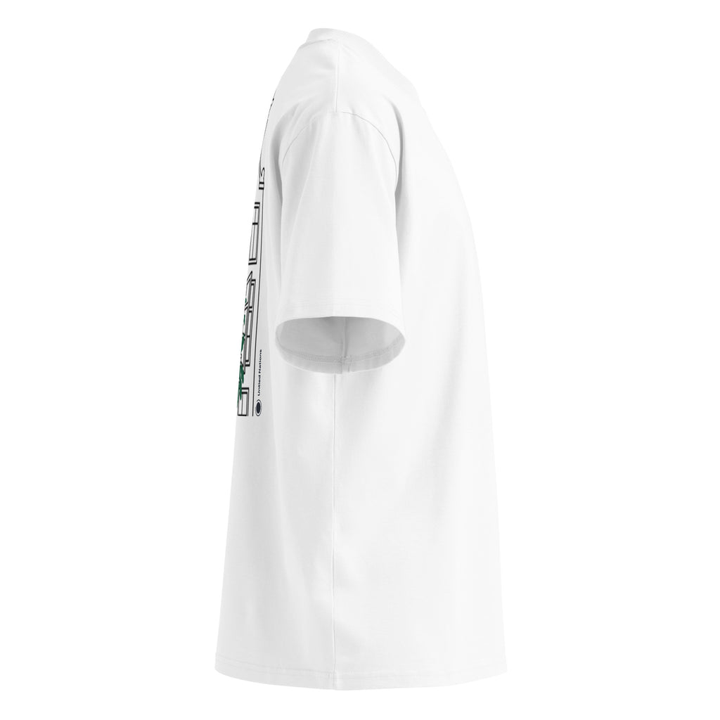 Windowsill farmer white tshirt side