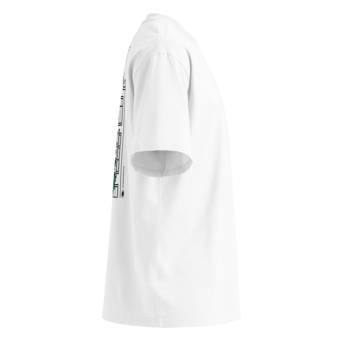 Windowsill farmer white tshirt side