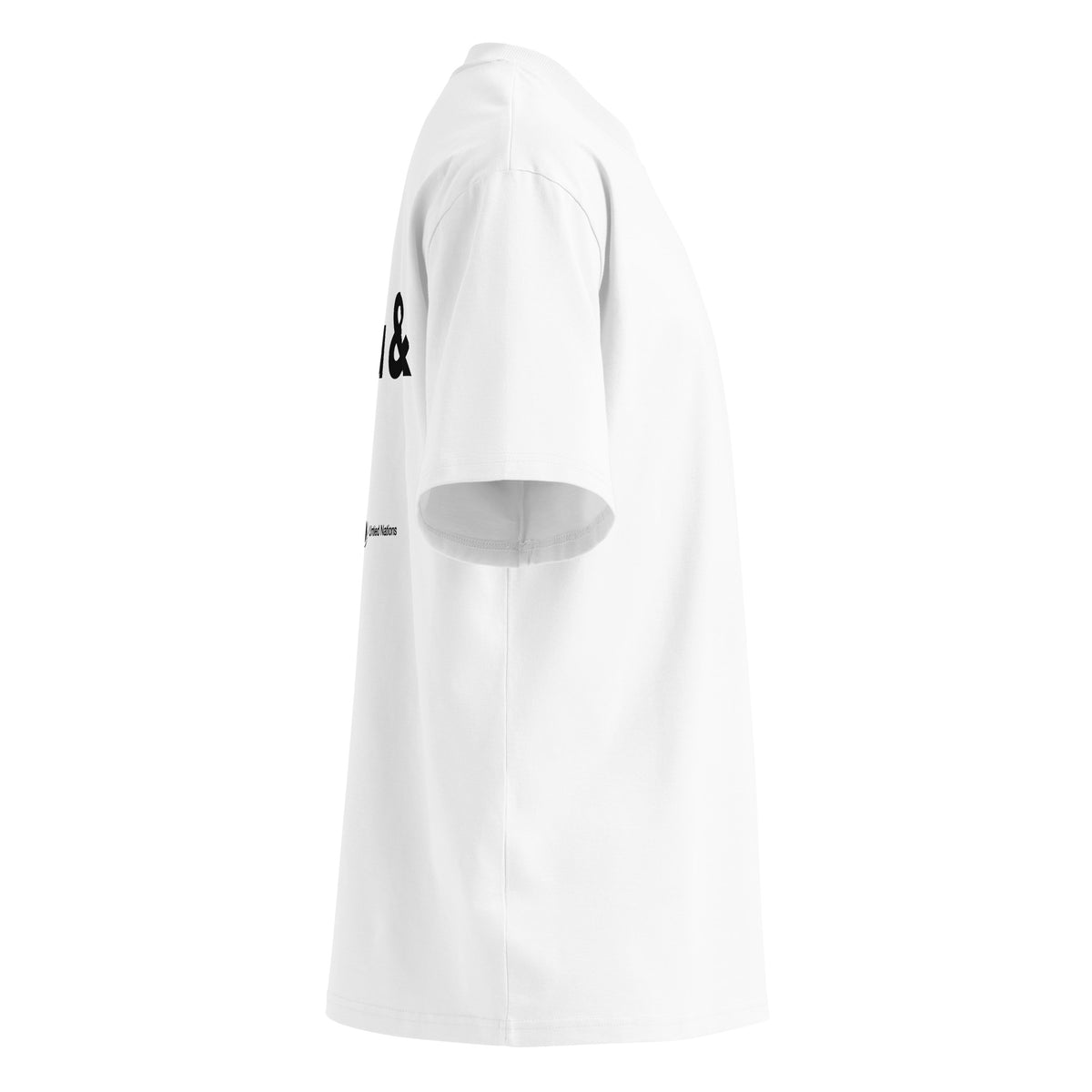 i can haha and jaja oversized tshirt big print side white