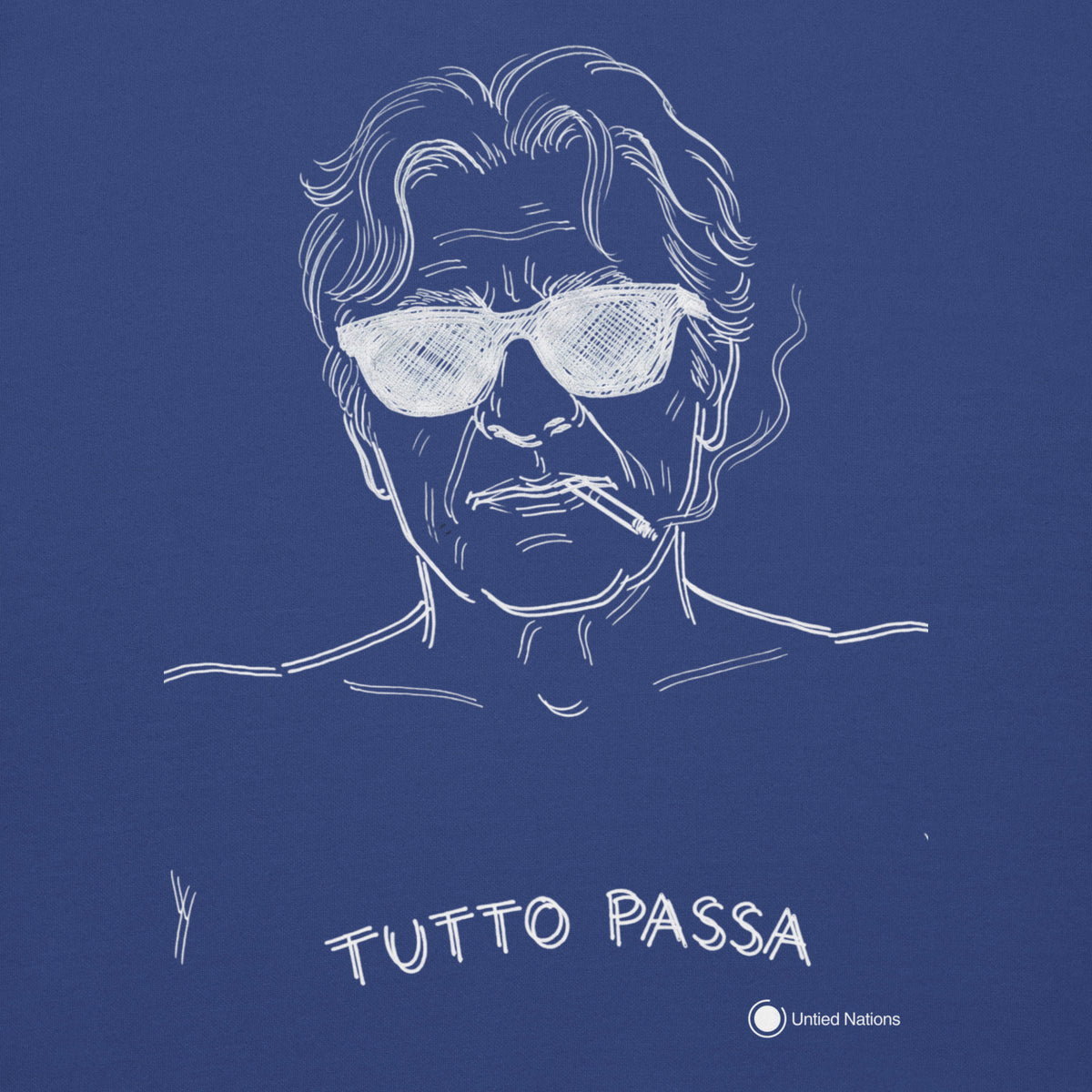 Tutto Passa Sweater blue full print