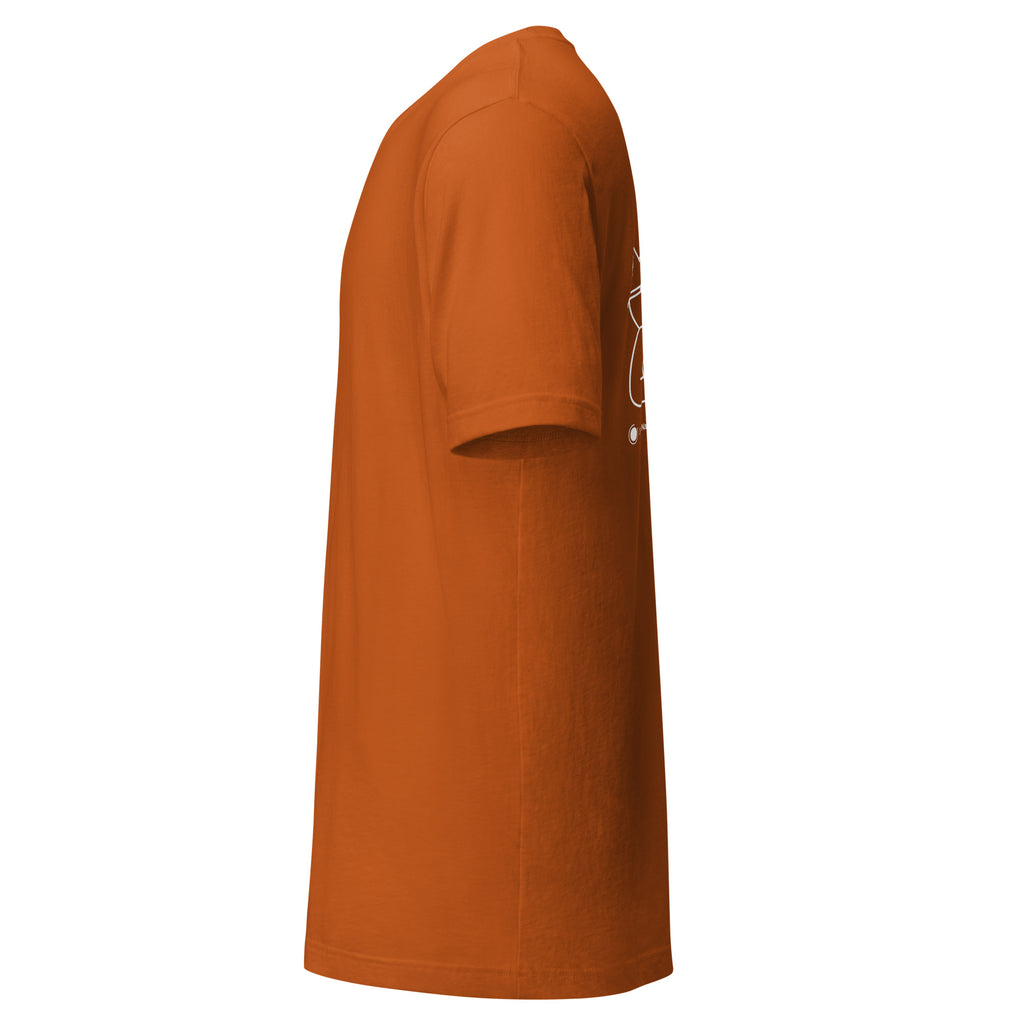 Let's not walk around the porridge tshirt autumn orange side