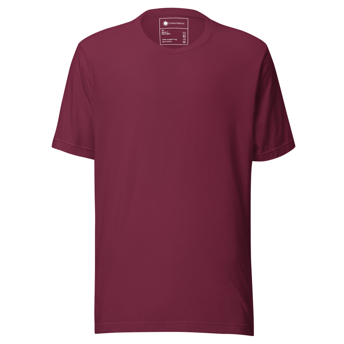 Let's not walk around the porridge tshirt maroon front