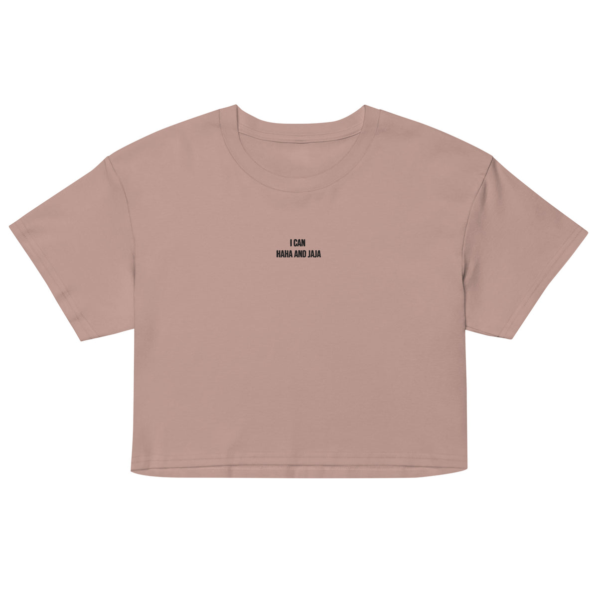 i can haha and jaja womens crop top pink front