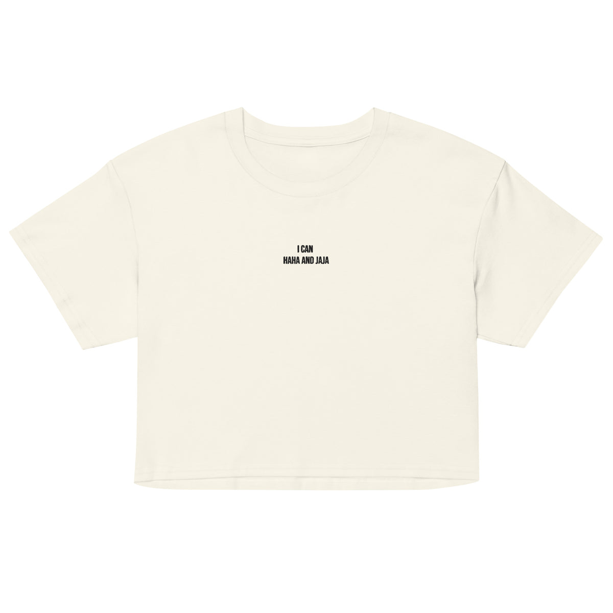 i can haha and jaja womens crop top natural front