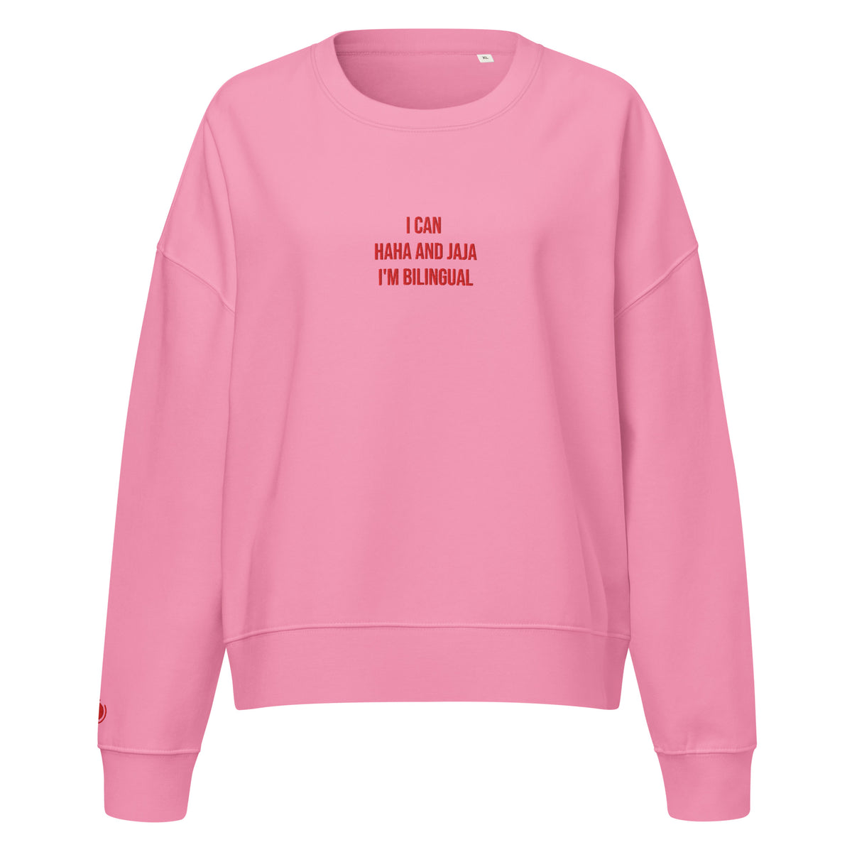 I can haha and jaja - Women’s organic crew neck sweatshirt